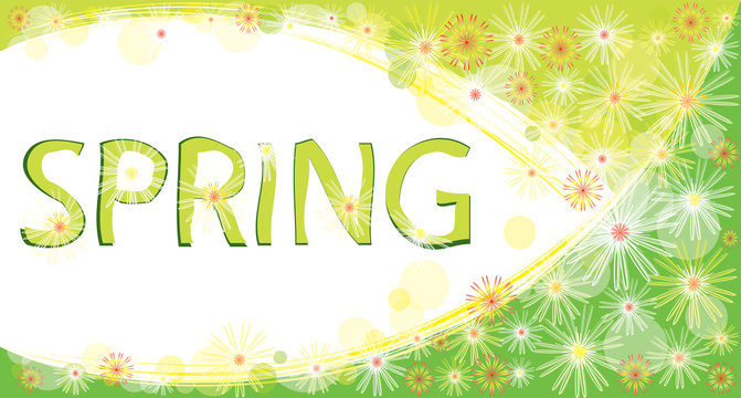 Spring background with flower