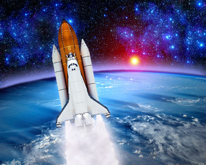 Space Shuttle Launch Rocket