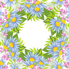 Frame with floral background
