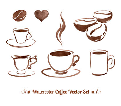 Watercolor coffee.