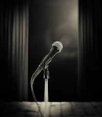 Empty stage before concert