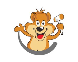 Fototapeta premium bear bid mascot logo