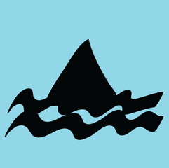 cartoon symbol shark icon