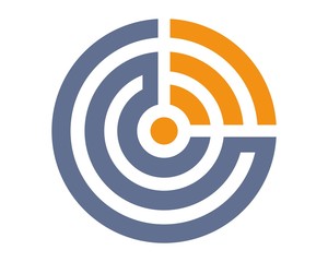 abstract C technology share logo template