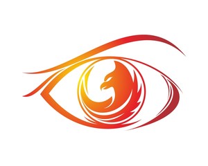 abstract phoenix eye logo