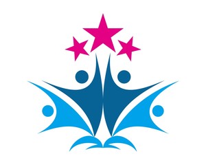 Obraz premium abstract health care people logo