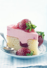Piece of strawberry cake