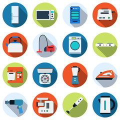 Kitchen appliances vector icons