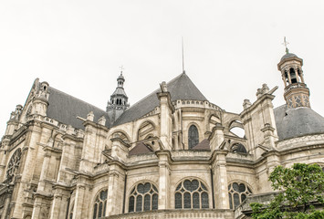 Fototapeta na wymiar Church of Saint Eustache in Paris