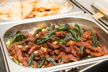 Fried dried beef