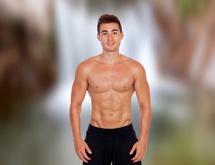 Handsome guy in bathing suit