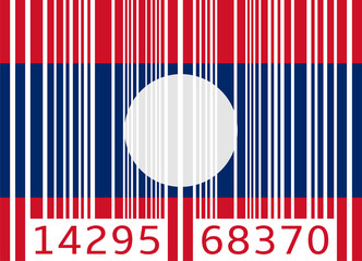 bar code flag laos