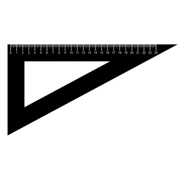 recommend clip art: silhouette of Triangle Ruler vector
