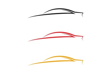 car silhouette logo automotive vector
