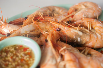 Boiled shrimps