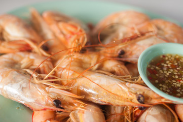 Boiled shrimps