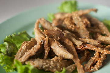 Deep fried anchovies