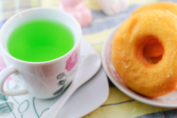 donuts and cup of tea