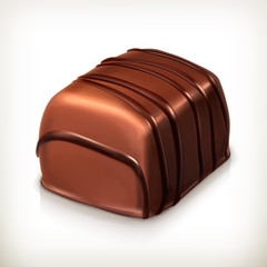 Chocolate candy, vector icon