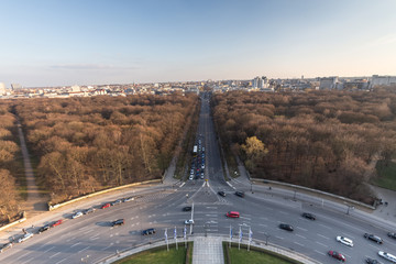 Obraz premium berlin germany from above view from the siegessäule