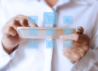 Smartphone touch screen social networking