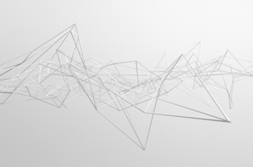 Abstract 3d rendering of chaotic structure.