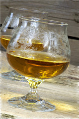 Two glasses of cognac