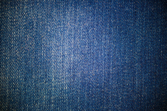 Close-up view of blue jeans background