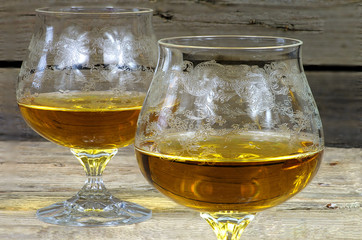 Two glasses of cognac