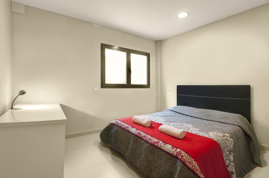 Bedroom in a modern villa
