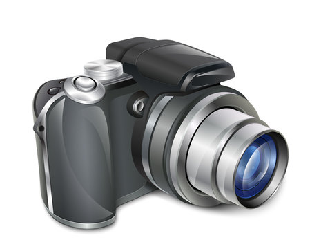 Digital photo camera. Vector