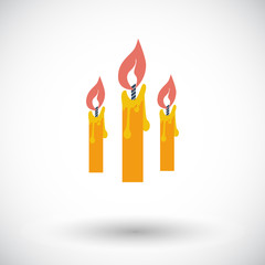 Candles single icon.