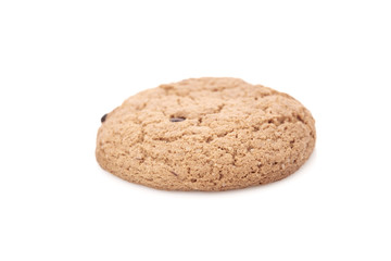 oat cookies on white background