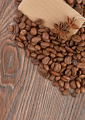 coffee beans and blank