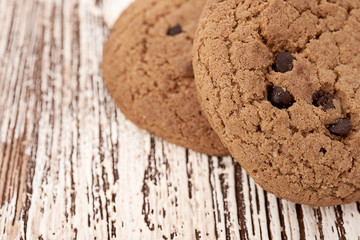 oat cookies on wooden table
