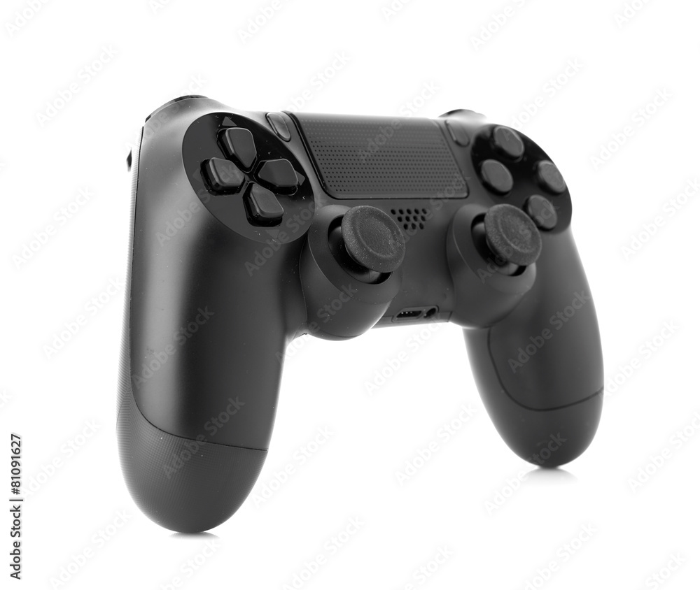 Wall mural video game controller isolated on white background