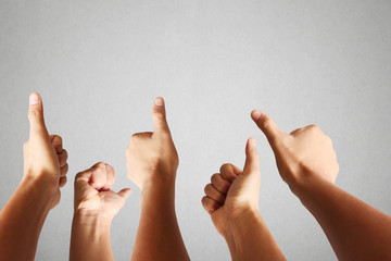 Hands man showing OK sign