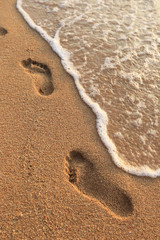 footprints in the sand