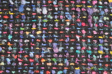 wool black with colored speckles