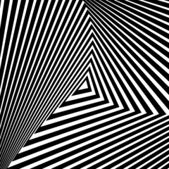 Design monochrome triangle movement illusion background