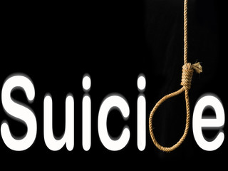 Word suicide, where the letter d, is a hangman's noose