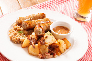 sausage with cabbage