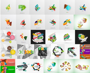 Fototapeta premium Mega set of infographic layouts, labels, web boxes