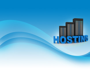 Web hosting  and internet communication concept