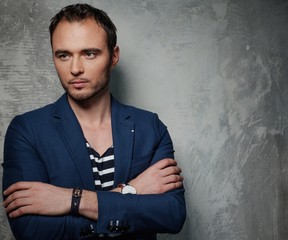 Stylish fashionist wearing casual jacket