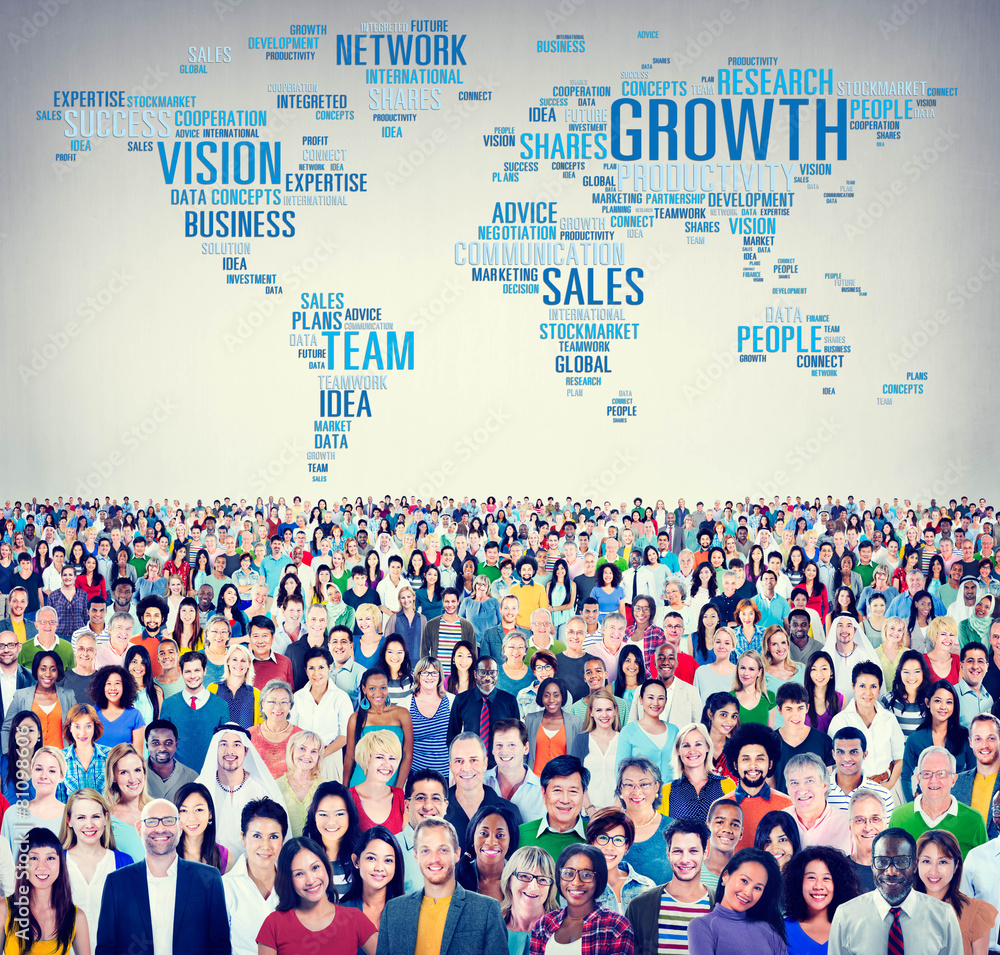 Canvas Prints Growth Sales Vision Team Network Idea People Concept - Canvas Prints