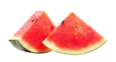 Slice of watermelon isolated on a white background