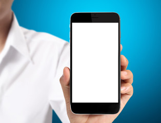 Modern mobile phone in the hand