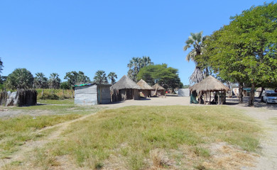Obraz premium indigenous village at the Okavango Delta