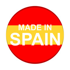 Icono texto MADE IN SPAIN redondo